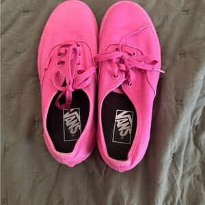 Vans Pink Canvas Sneakers Low-Top Style
